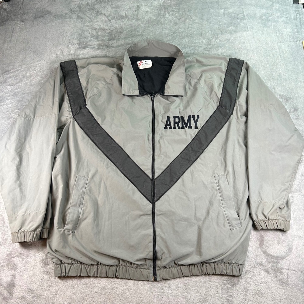 Skilcraft US Army IPFU Training Jacket Grey Nylon XL Long SP0100-99-D-CB81